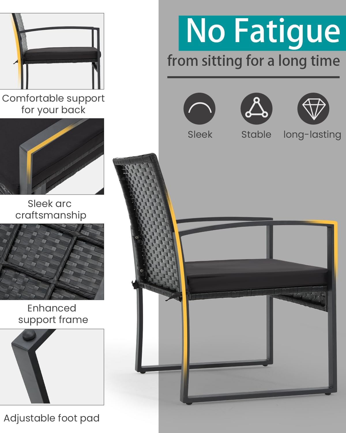 Bezseller 3 Pieces Patio Furniture Set,