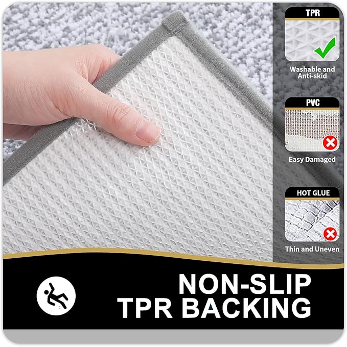 OLANLY Bathroom Rugs Sets 3 Piece,