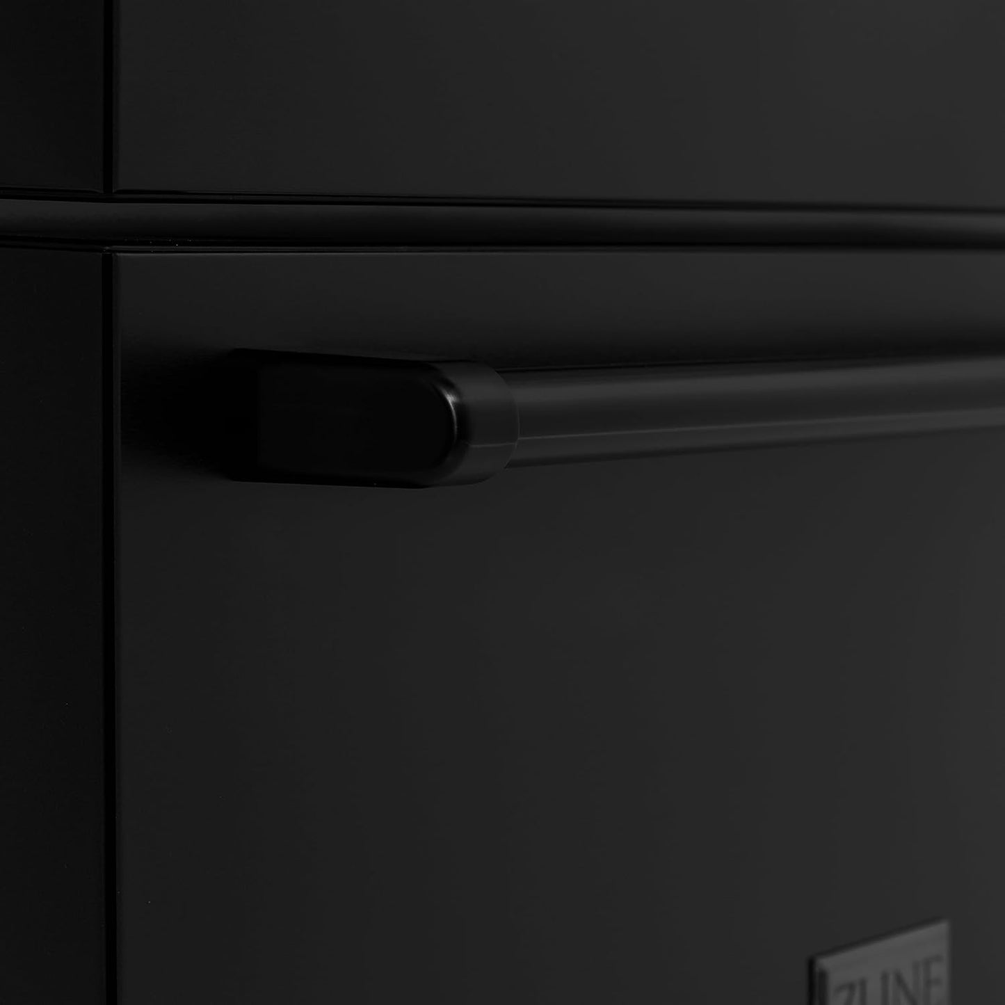 ZLINE 36 in. 22.5 cu. ft. Counter-Depth French Door Refrigerator with Ice Maker in Fingerprint-Resistant Black Stainless Steel (RFM-36-BS)