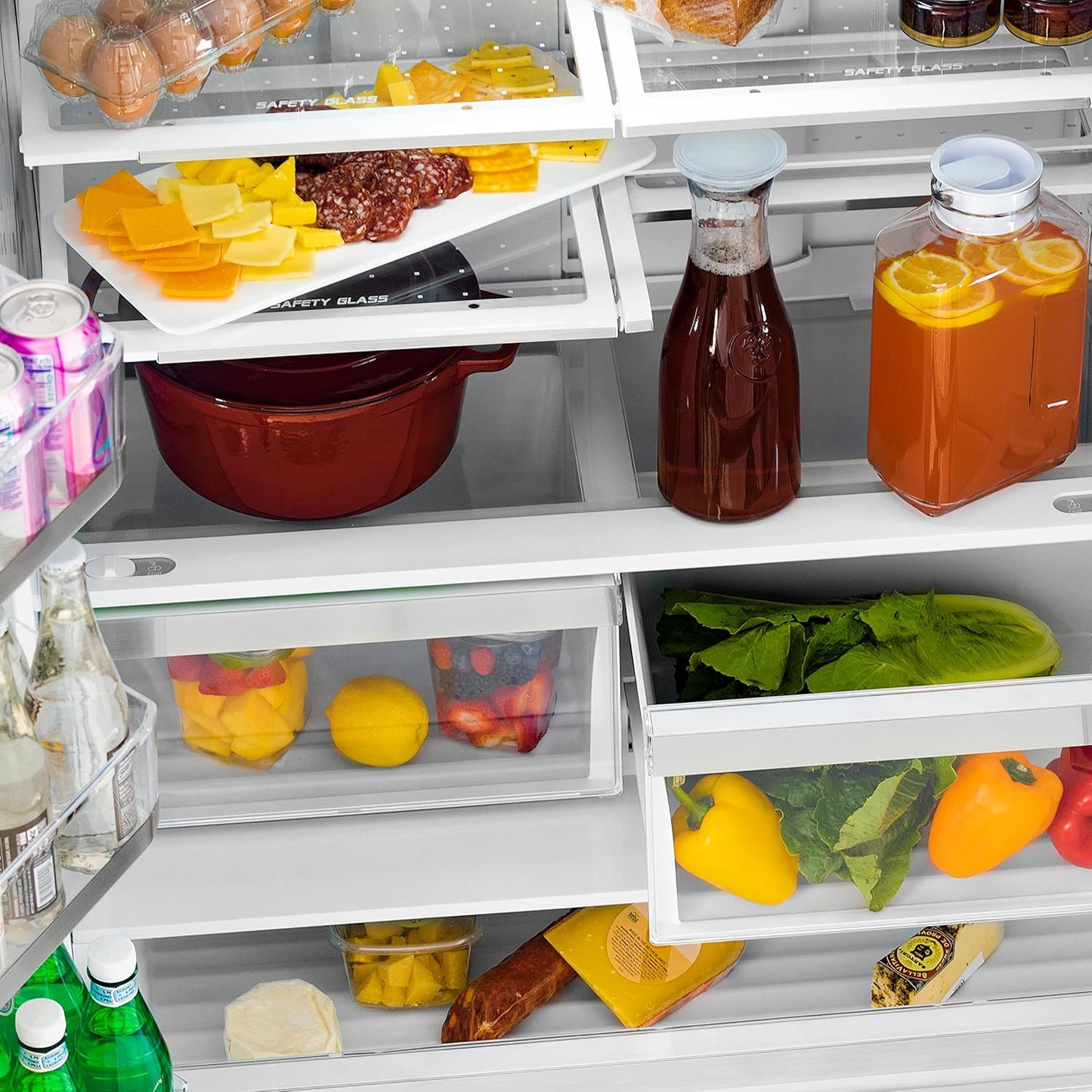 ZLINE 36 in. 22.5 cu. ft. Counter-Depth French Door Refrigerator with Ice Maker in Fingerprint-Resistant Black Stainless Steel (RFM-36-BS)
