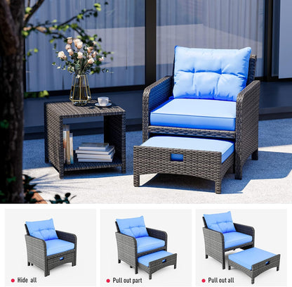 Pamapic 5 Pieces Wicker Patio Furniture Set