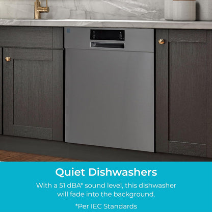 Kenmore 24" Built-In Stainless Steel Tub Dishwasher