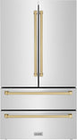 ZLINE Autograph Edition 36 in. 22.5 cu. ft. Counter-Depth French Door Refrigerator